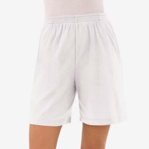 NWT Roaman's White Soft Knit Lounge Shorts with Pockets sz 5X